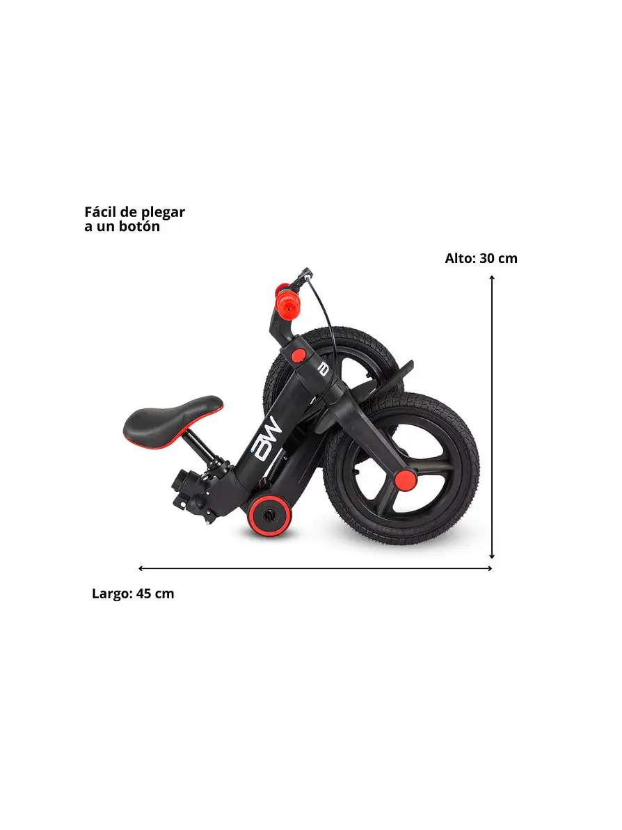 Bicicleta 4 en 1 Revolt Plegable Black 5