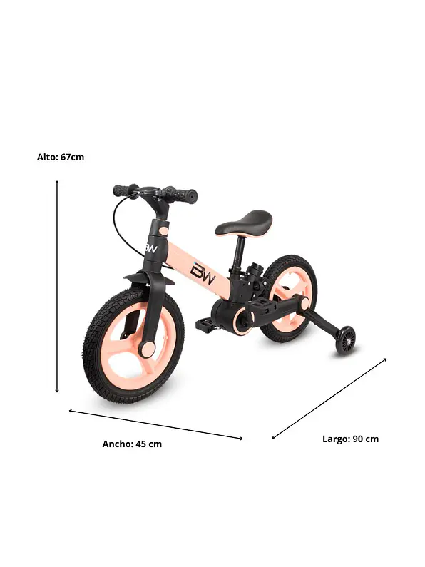Bicicleta 4 en 1 Revolt Plegable Pink 4
