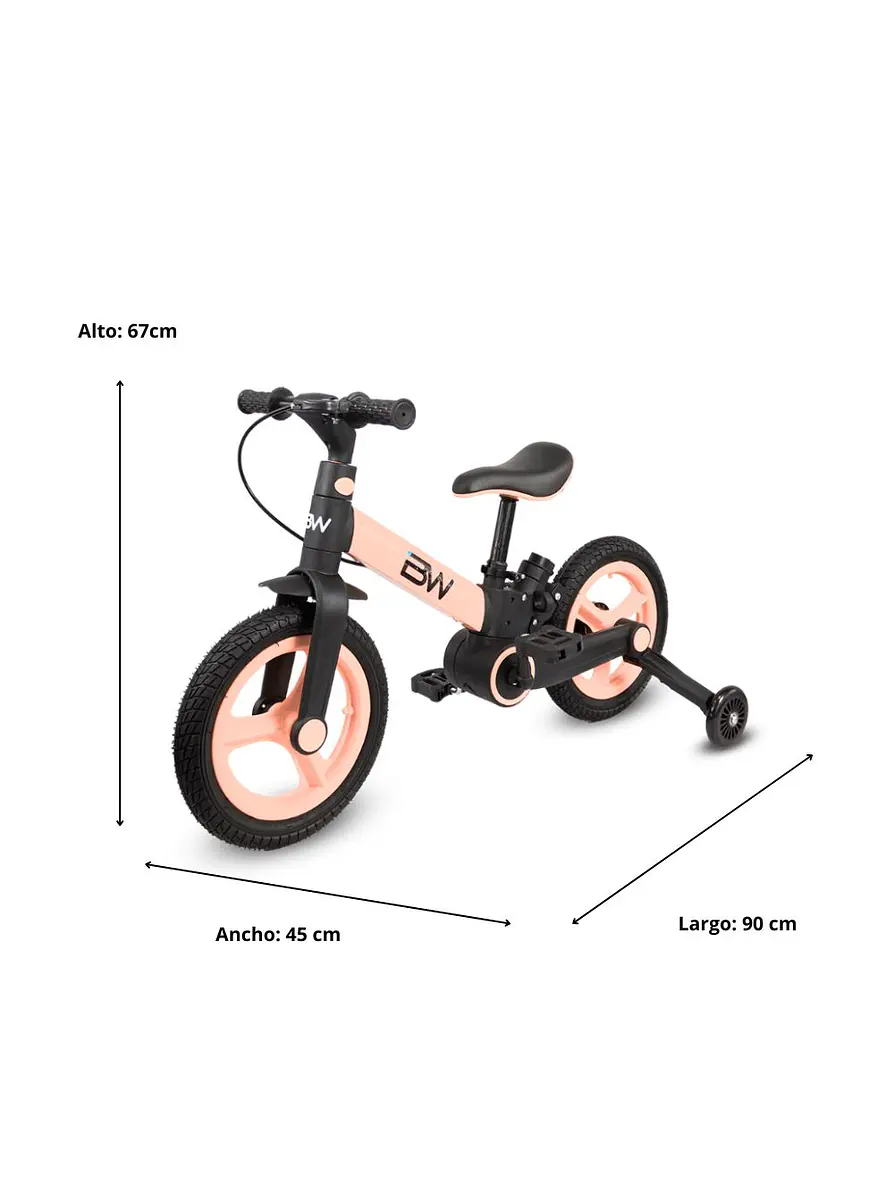 Bicicleta 4 en 1 Revolt Plegable Pink 4