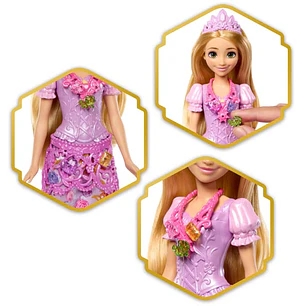 Rapunzel Jewel Reveal Disney Princesas con 8 Sorpresas, Incluido un Joyero y 10 accesorios
