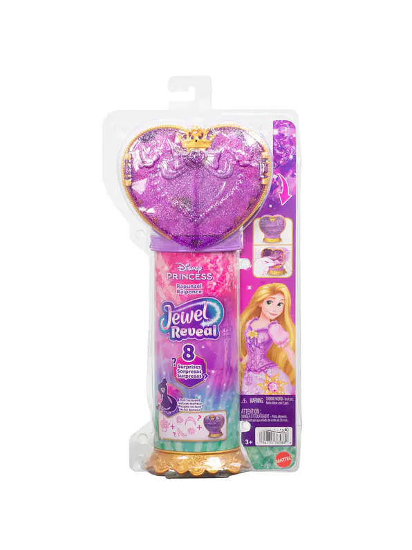Rapunzel Jewel Reveal Disney Princesas con 8 Sorpresas, Incluido un Joyero y 10 accesorios 5