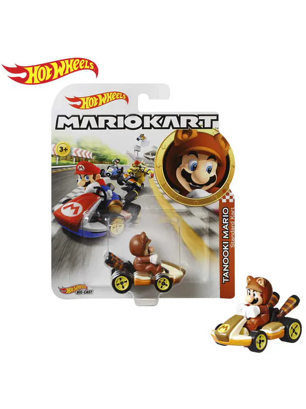 Hot Wheels Vehículo Kart Estándar de Mario Kart  3