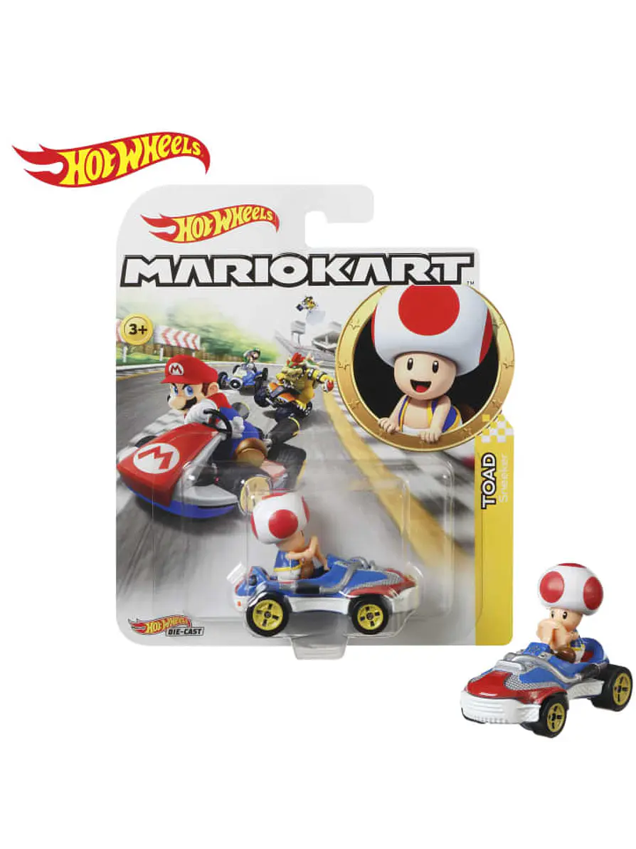Hot Wheels Vehículo Kart Estándar de Mario Kart  4