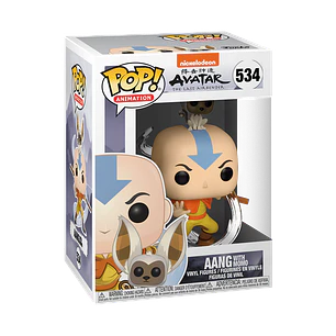 Funko Pop Aang with Momo Avatar