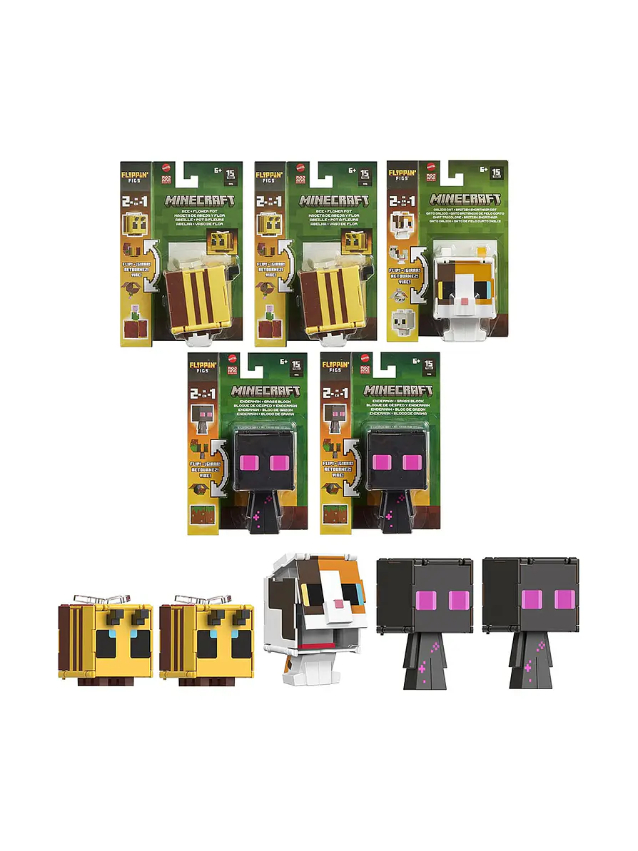 Figura Minecraft Intercambiable 2 En 1 Surtida 1