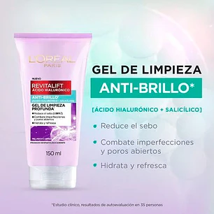 Gel de Limpieza Profunda Loreal Paris Anti Brillo 150ml