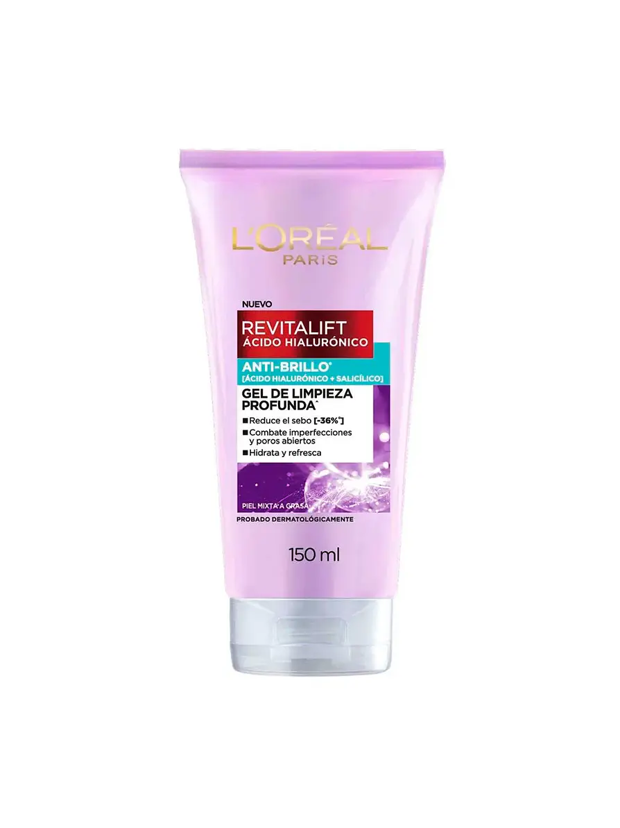 Gel de Limpieza Profunda Loreal Paris Anti Brillo 150ml 1