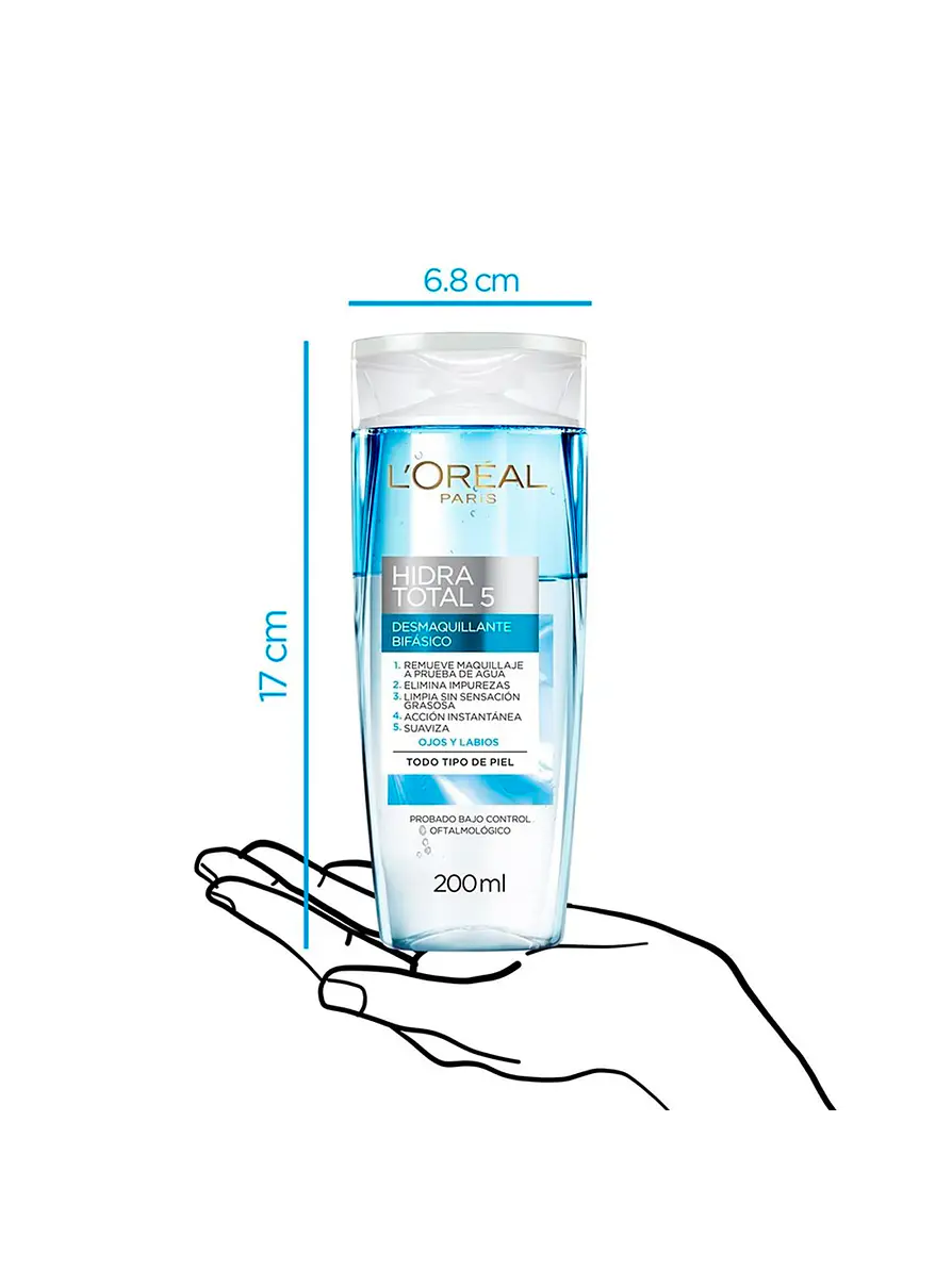 Desmaquillante Loreal Bifásico Hidra Total X 200ml 3