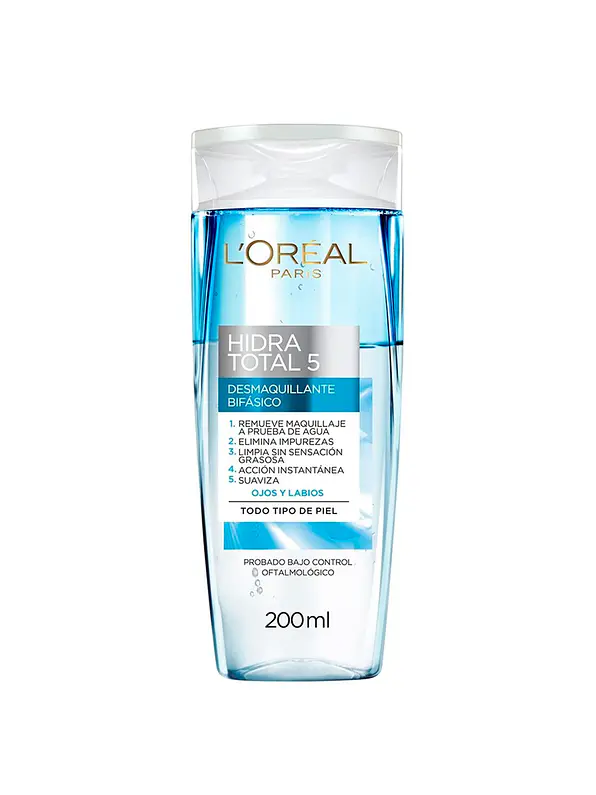 Desmaquillante Loreal Bifásico Hidra Total X 200ml 1