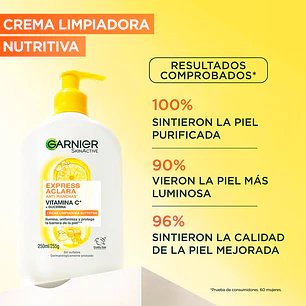 Crema Limpiadora Nutritiva Garnier Express Aclara 250 ml