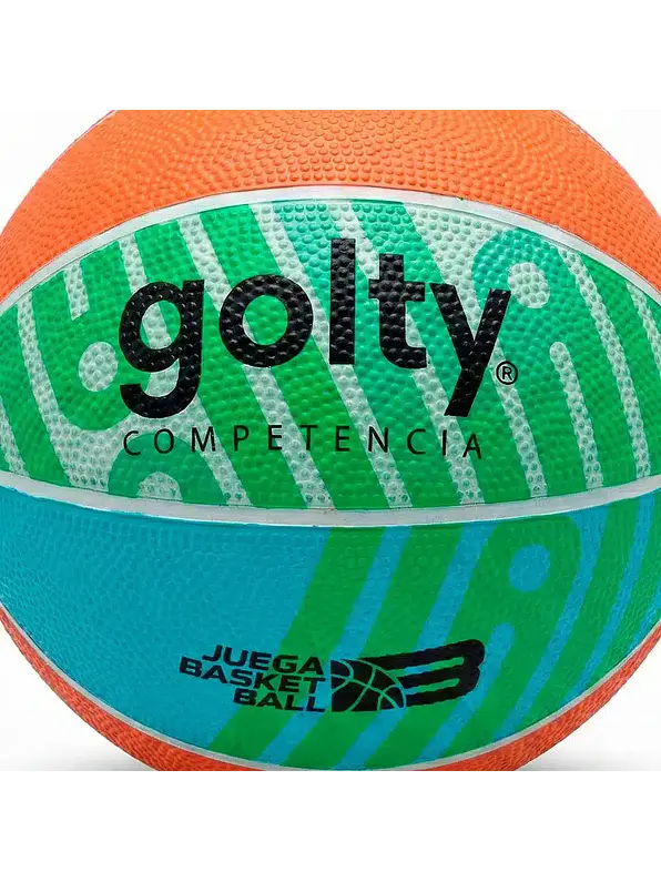 Balón De Baloncesto Para Niños Golty #3 Naranja/Verde 2