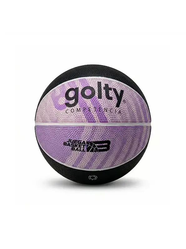 Balón De Baloncesto Para Niños Golty #3 Negro/Morado 1