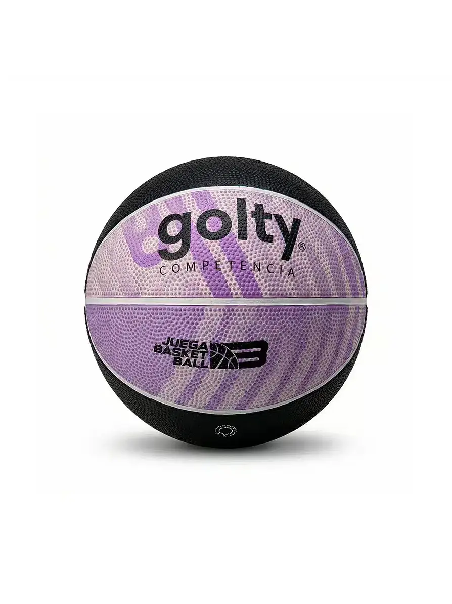 Balón De Baloncesto Para Niños Golty #3 Negro/Morado 1