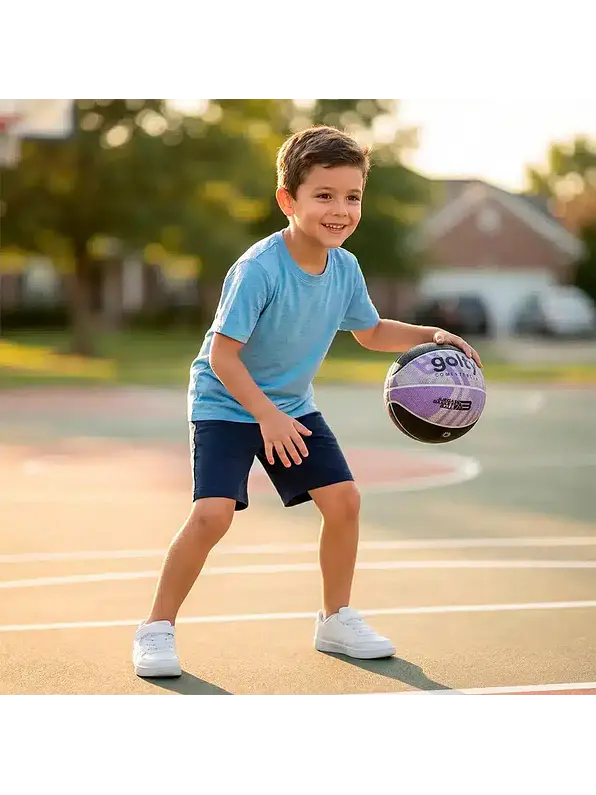 Balón De Baloncesto Para Niños Golty #3 Negro/Morado 5