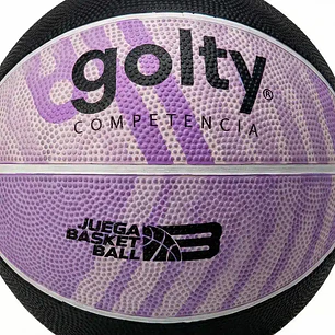Balón De Baloncesto Para Niños Golty #3 Negro/Morado
