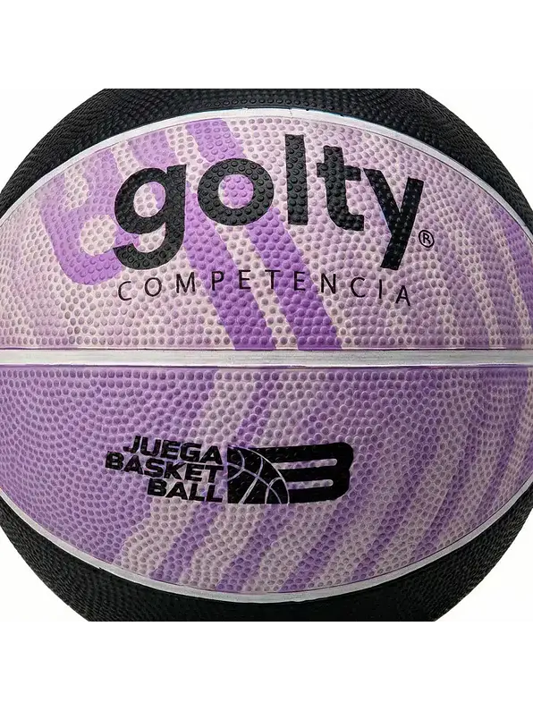 Balón De Baloncesto Para Niños Golty #3 Negro/Morado 2