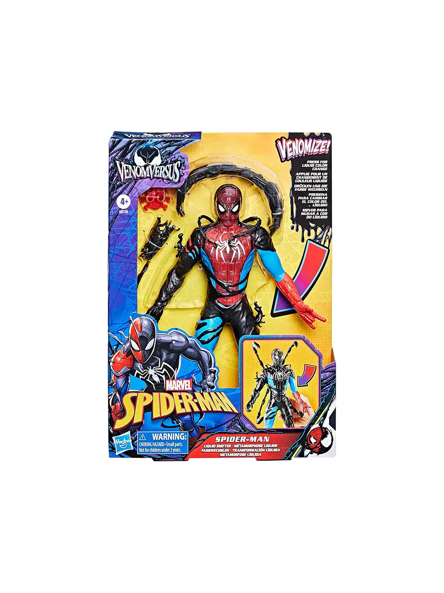 Figura Spiderman Vs Venom Transformacion Liquida Hasbro 1