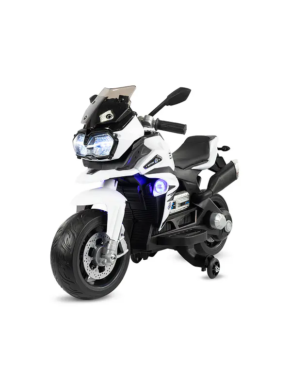 Moto Storm White 6V Ruedas Goma Eva 1