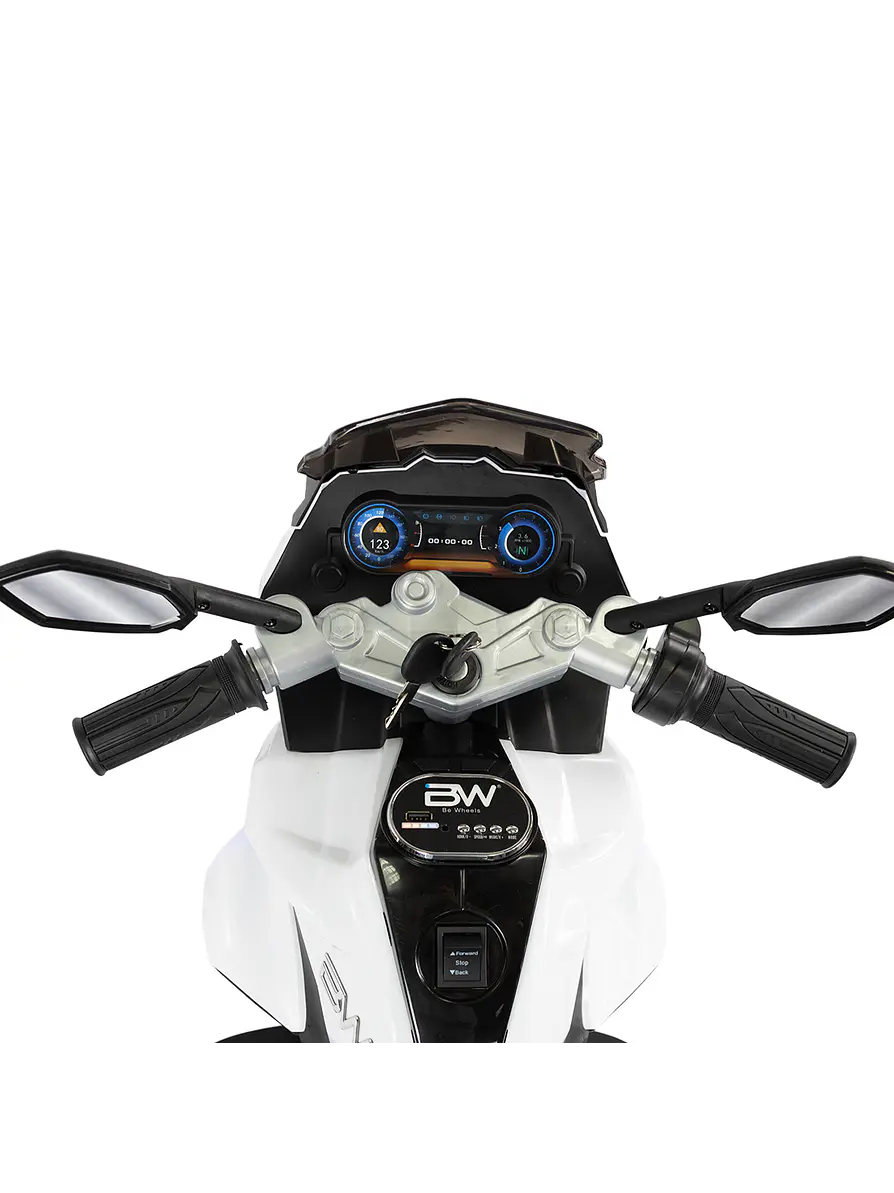Moto Storm White 6V Ruedas Goma Eva 4