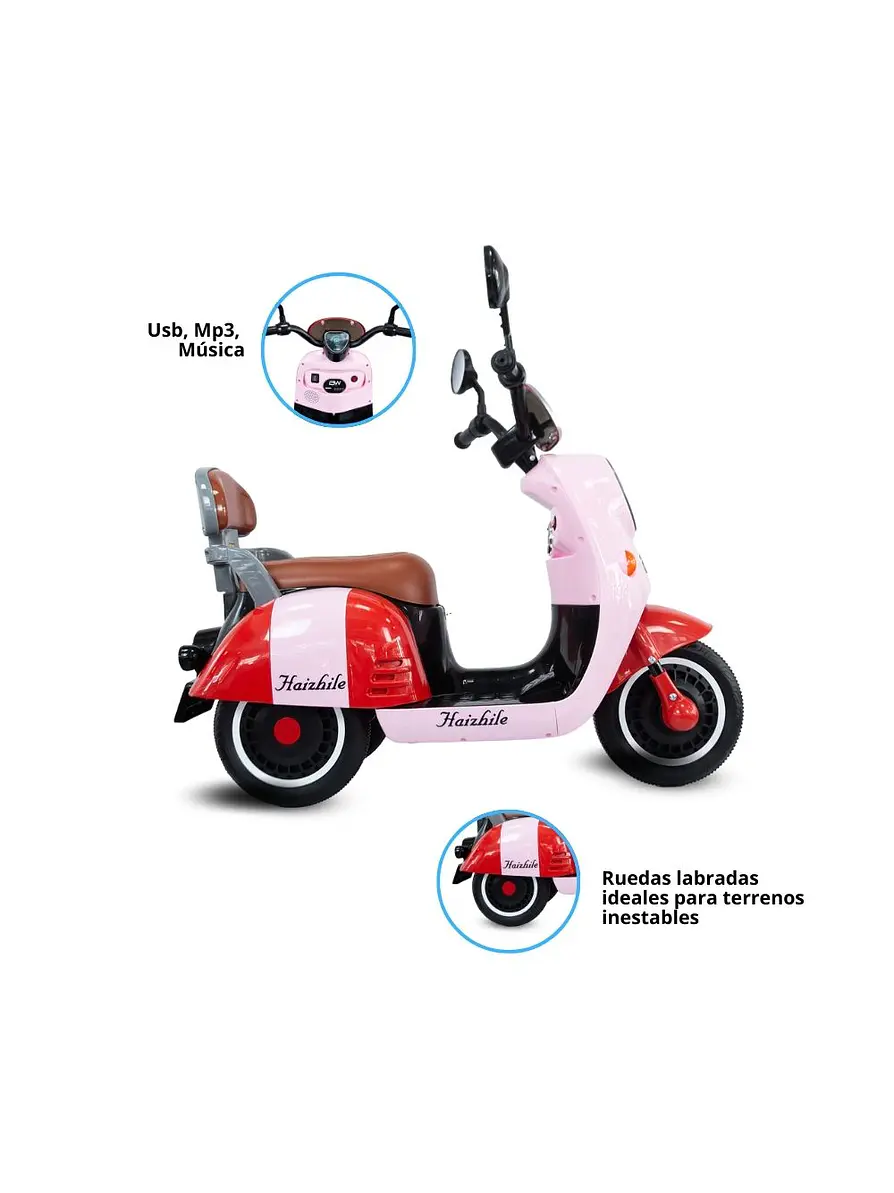 Moto New Vespa Martina Pink 6V 5