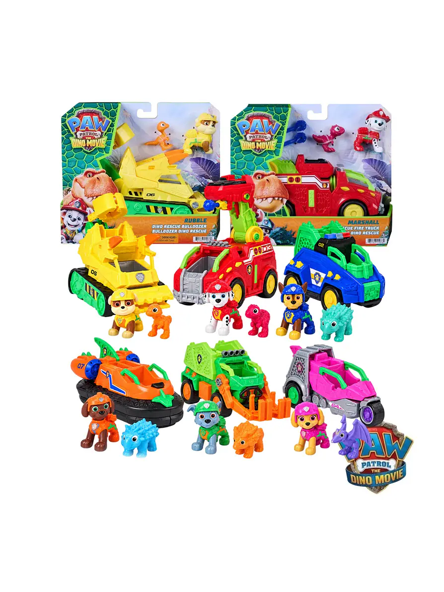 Paw Patrol The Dino Movie Vehiculos Surtidos  1