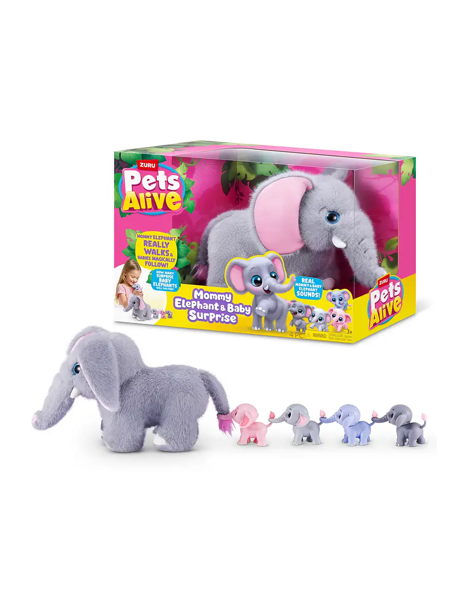Pets Alive Mamá Elefante & Bebe Sorpresa Zuru 2