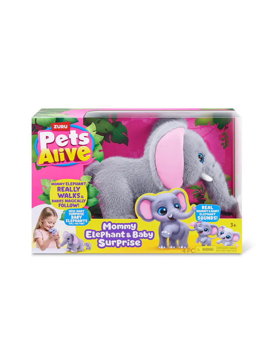 Pets Alive Mamá Elefante & Bebe Sorpresa Zuru 1