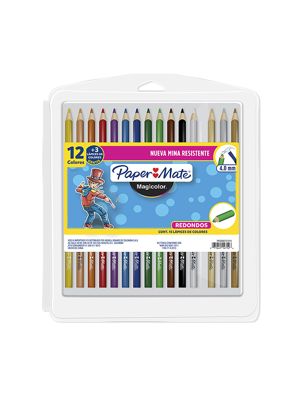 Colores Magicolor Unipunta X 12 + 3 Metal Gratis 1