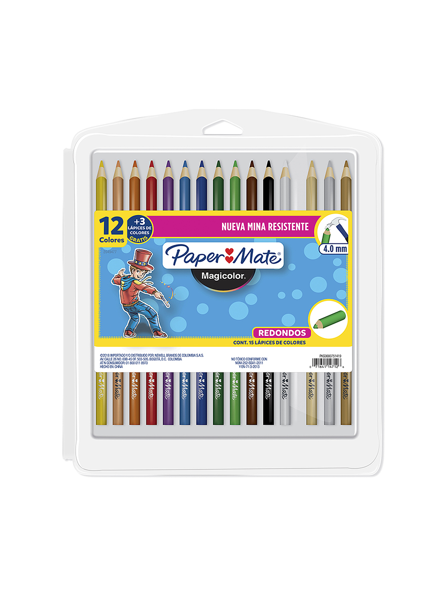 Colores Magicolor Unipunta X 12 + 3 Metal Gratis 1