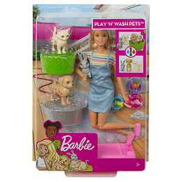 Barbie Baño De Perritos