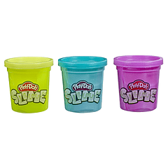 Play Doh Slime 3 Pack Amarillo, Verde y Morado