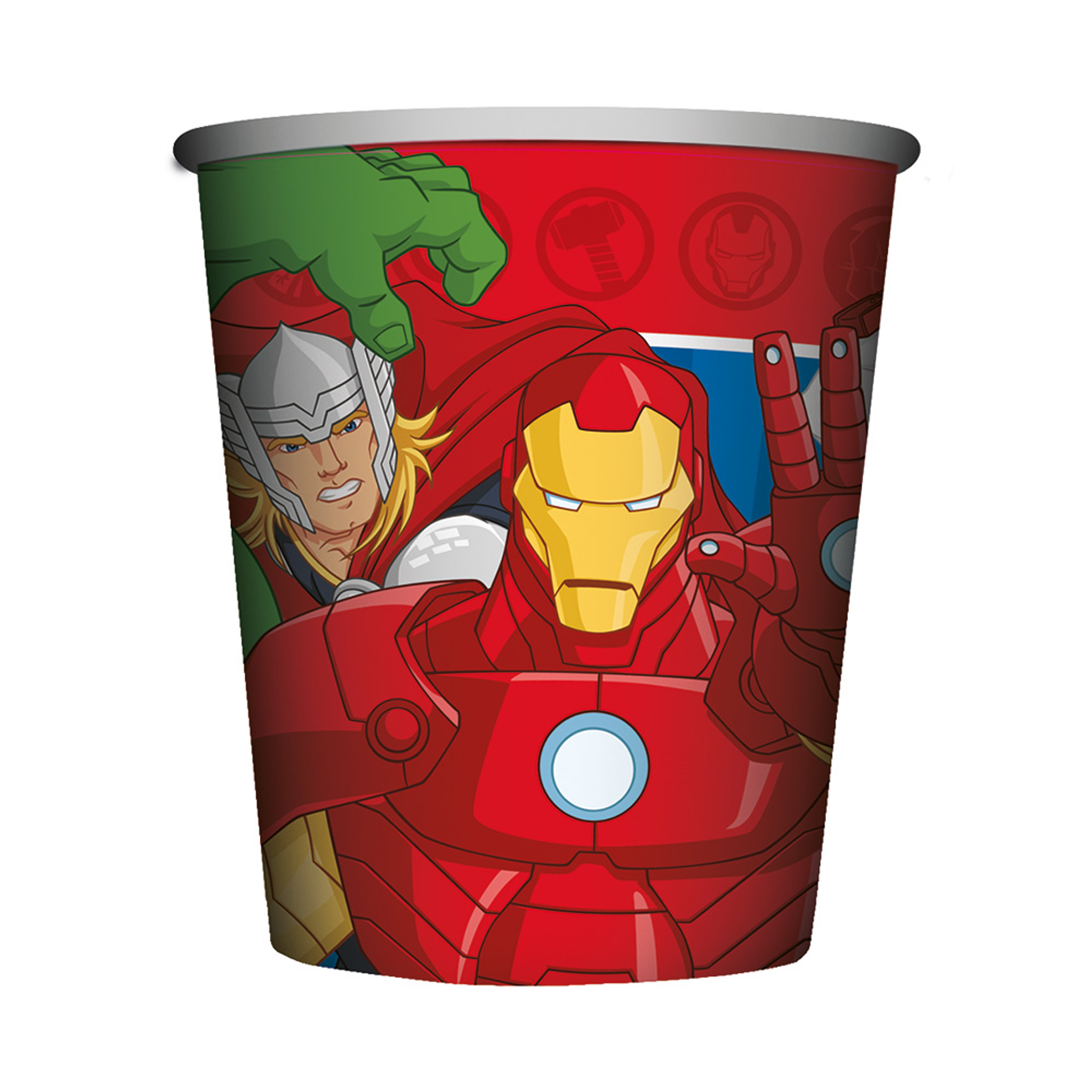 Vaso 9 Onz De Advengers X 8 Unidades