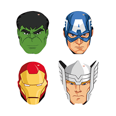 Mascaras De Advengers X 4 Unidades