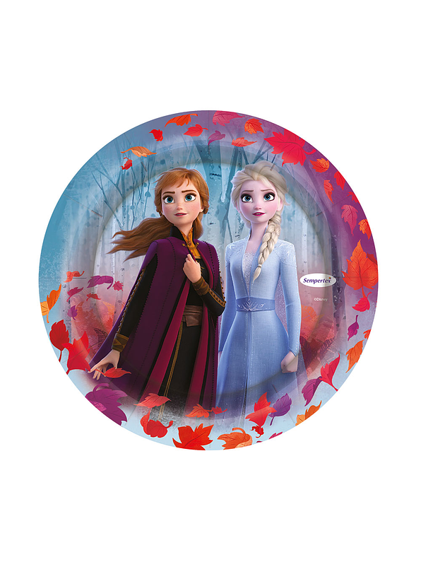 Plato Metalizado Redondo Defrozen De 7