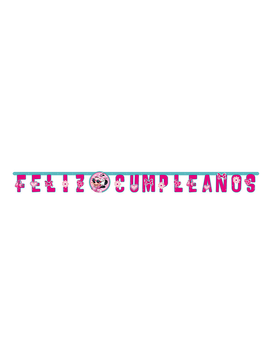 Cartel Letras Feliz Cumpleaños Minnie 1
