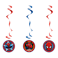 Espirales De Spiderman X 3 Unidades