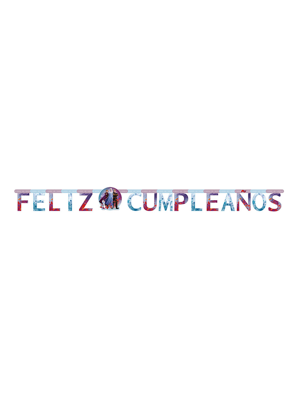 Cartel Letras Feliz Cumpleaños Frozen II 1