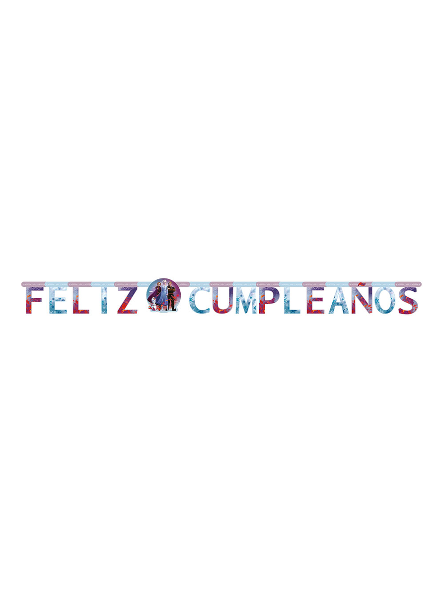 Cartel Letras Feliz Cumpleaños Frozen II 1
