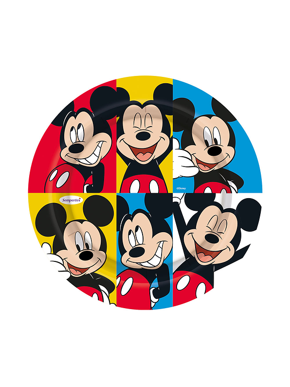 Plato Redondo De Mickey Face Time 7