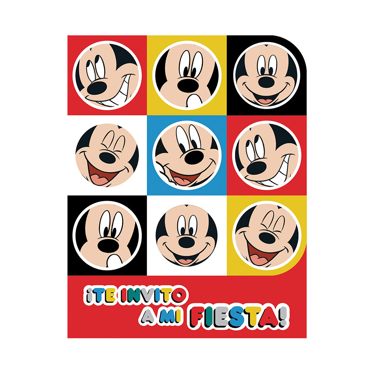 Cartel Feliz Cumpleaños Mickey Mouse - Fiesta en línea Piñatería y