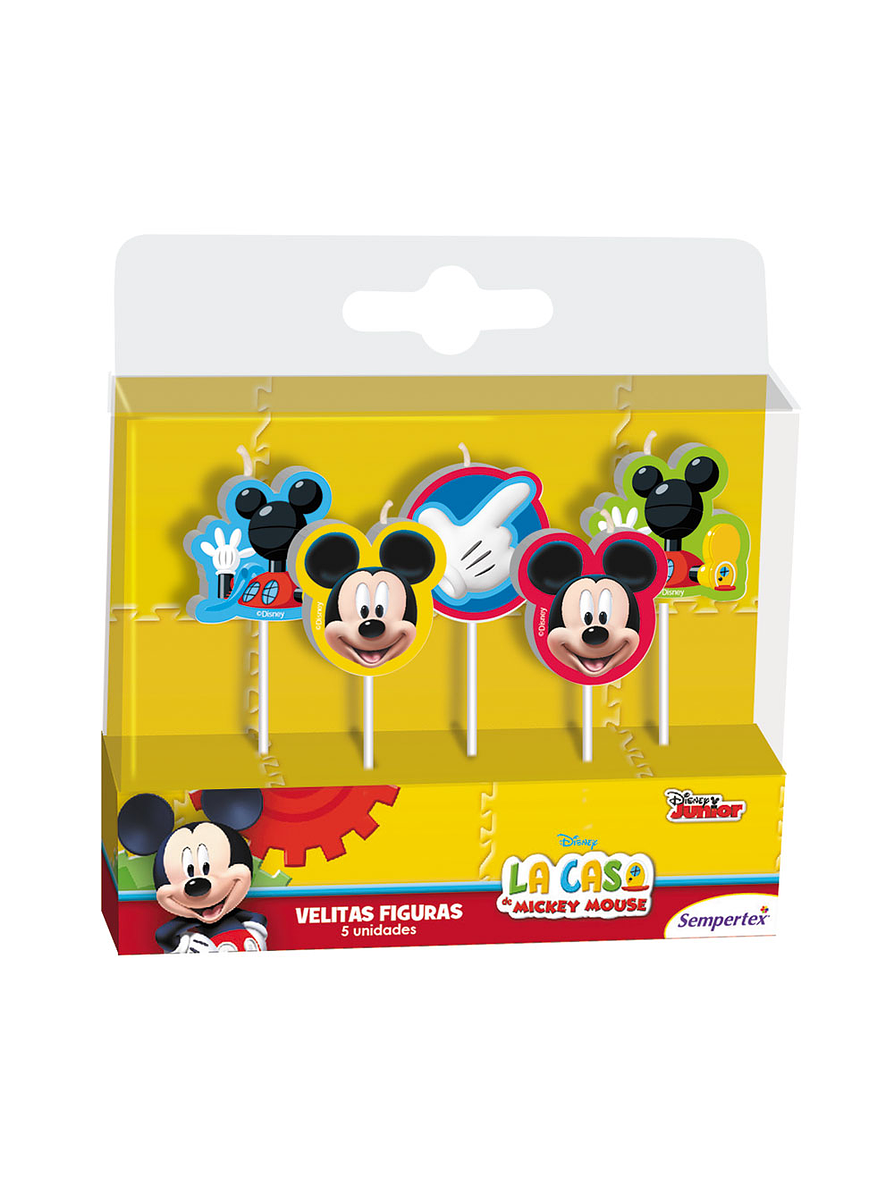Velita En Figura De Mickey X 5 Unidades 1