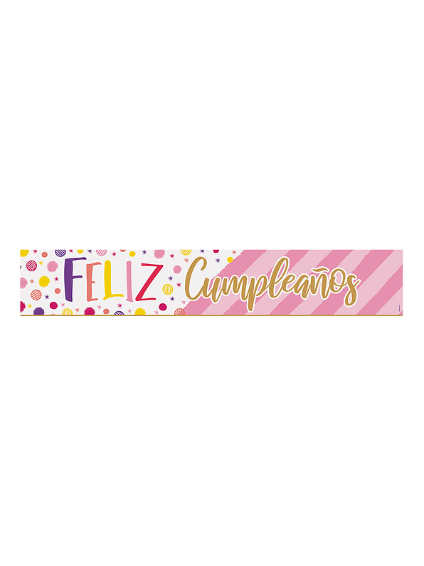 Cartel Holográfico jumbo Feliz Cumpleaños Destellos 1