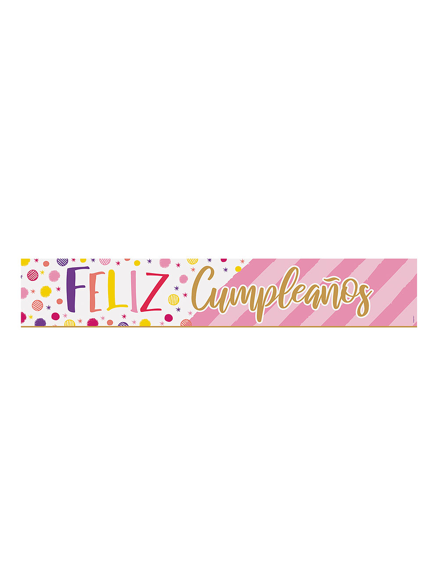 Cartel Holográfico jumbo Feliz Cumpleaños Destellos 1