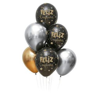 Bouquet feliz cumpleaños Fantasía surtido x 8 unidades