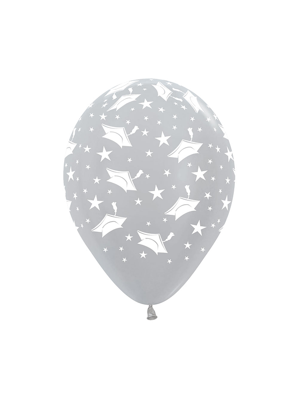 Globo R-12 Infinity grado satin plata x 12 unidades 1