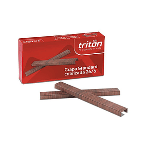 Grapa cobrizada standard 26/6
