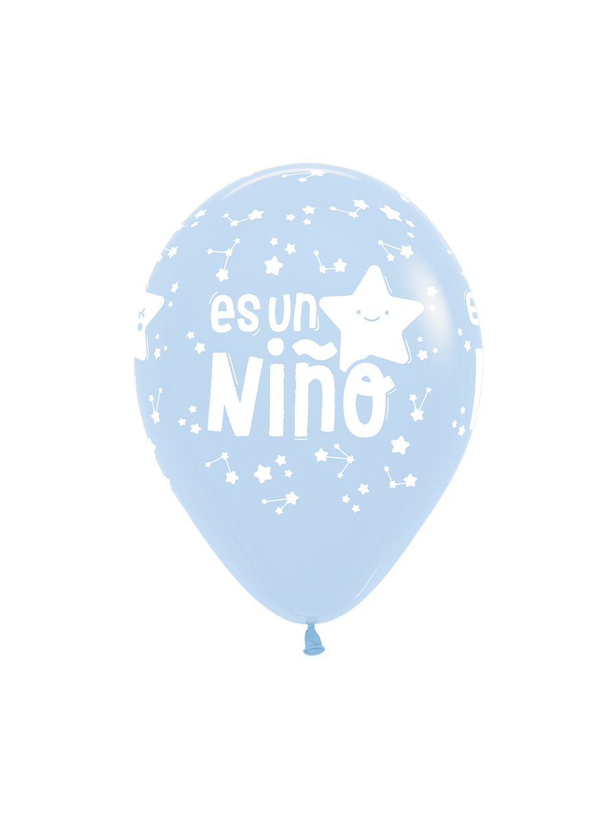 Globo R-12 Infinity es un niño pastel mate azul x 12 unidades 1