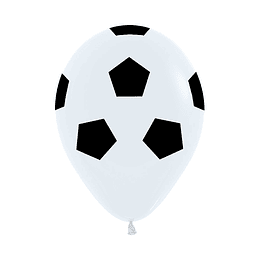 Globo R-12 Infinity Balon Futbol Fashion Blanco X 12 unidades