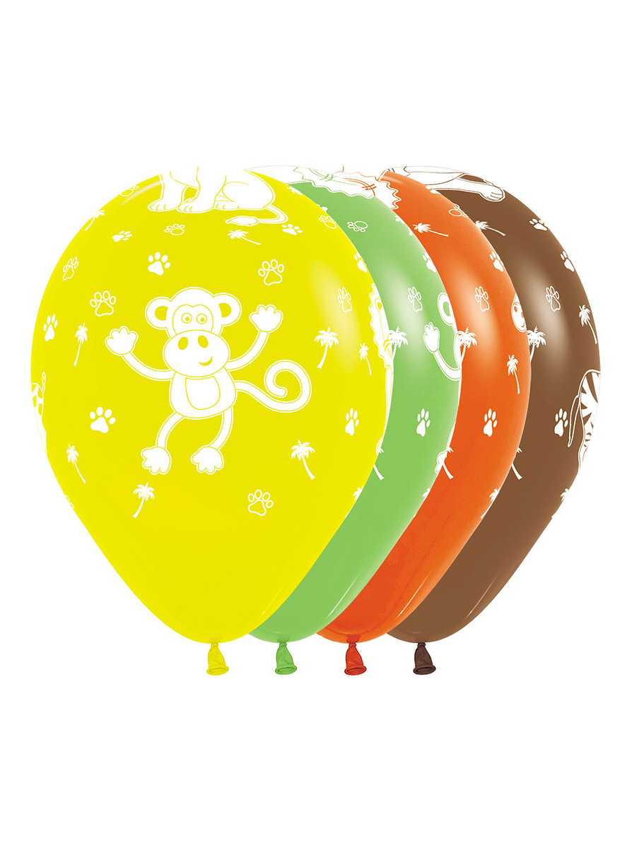Globo R-12 Infinity Animales Selva Fashion Surtido X 12 unidades 1