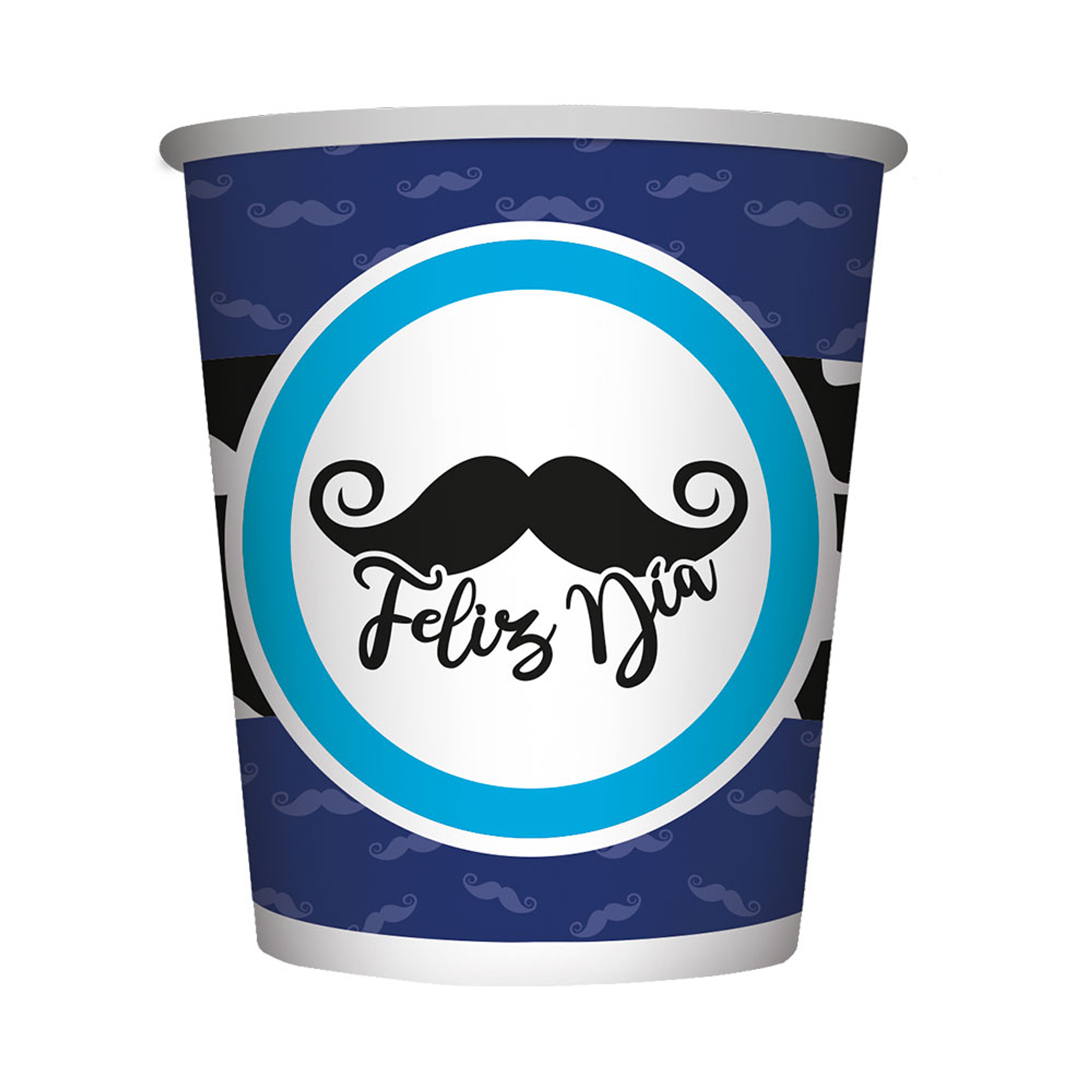 Vaso 9 Onz Bigotes X 8 unidades